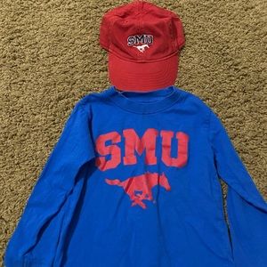SMU hat (toddler) and long sleeve shirt (2T)